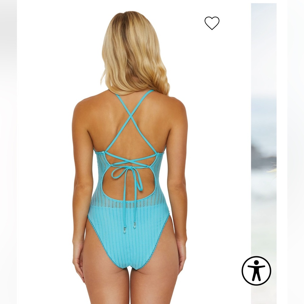 ISABELLA ROSE
V-Neck Crochet One-Piece Swimsuit - Women Swim NWT - Picture 2 of 5